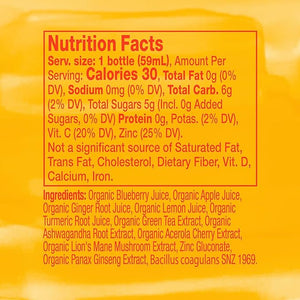 Vive Organic Energy Shot + Immune Support, Immune Defense with Ashwagandha, Green Tea &amp; Caffeine, Gluten Free, Vegan, Energy and Focus, 2 Fl Oz (Pack of 12)