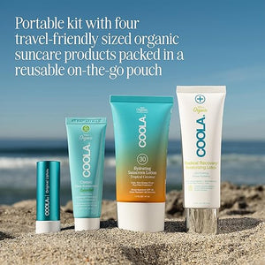 COOLA Organic Sunscreen SPF 50 &amp; 30 Sunblock Spray Kit, Dermatologist Tested Skin Care for Daily Protection, Vegan and Gluten Free,Travel Size, 2 Fl Oz, 3 Pack