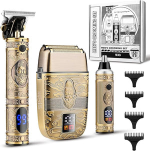 Karrte Men¡¯s Grooming Kit Professional Hair Clippers and Shaver for MenElectric Razor and Nose Trimmer SetBeard Trimmer with 2 Foil HeadGifts for Men