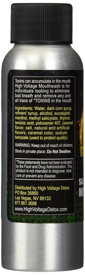 High Voltage Saliva Cleanse Detox Mouthwash - 2 oz.
