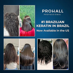 Brazilian Keratin Treatment Blowout Complex-PROHALL SELECT ONE 4.05 oz-Formaldehyde Free Keratin Hair Treatment-Queratina Brasile?a Keratina Para Alisar el Pelo Sin Formol-Pack of 2