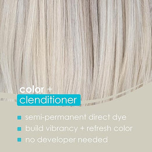 Keracolor Color + Clenditioner 3-in-1 Color-Depositing Conditioner, Gentle Cleansing Conditioner Infusing Semi-Permanent Hair Color, 9 Shades, 33.8 Fl Oz