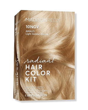 Madison Reed Radiant Hair Color Kit | 10NGV Light Golden Blonde (Amalfi Blonde) for 100% Gray Hair Coverage | Dimensional Salon-Quality Permanent Hair Dye | PPD-Free &amp; Ammonia-Free | 1 Pack