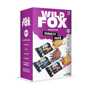 Wild Fox Protein Bars - Keto-Certified High Protein Snack with No Refined Sugar, Great Taste, 15g Protein, and No Seed Oils, Variety Pack