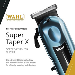Wahl Professional Super Taper X Cordless Clipper Stagger-Tooth Blade Powerful Rotary Motor Grooming Tool 100-Minute Runtime