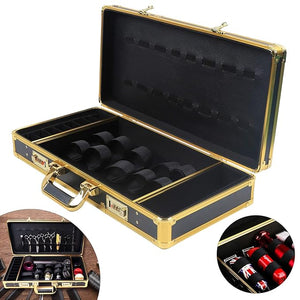 Professional Barber Carrying Case Barber Case Stylist Tool BoxPortable Travel Stylist Tool Box with LockBarber Tool Organizer for Clippers Trimmers Shears Scissors