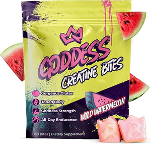 Primal Queen Goddess Creatine Gummies ? Low-Sugar Chewable Creatine for Women | Booty and Muscle Builder Faster Recovery Strength | High-Potency Wild Watermelon Flavor ? 150 Bites (5g per Serving)