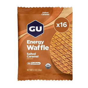 GU Energy Stroopwafel Salty's Caramel Sports Nutrition Waffle Caffeine-Free and Kosher dairy On-the-Go Energy for Any Workout 16 Count