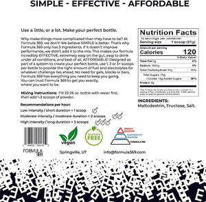 High Carbohydrate Sports Fuel ? Value Size 5 lb (73 Servings) for Energy &amp Hydration ? Unflavored Sports Drink Mix ? Vegan Allergen-Free