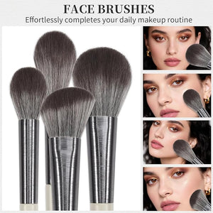 DUcare Makeup Brushes Set Professional 10pcs Foundation Blush Face Contour Powder Brush Eyeshadow Eyeliner Eyebrow Lip Liquid Cream Blending Make up Brush Kit Synthetic Essential