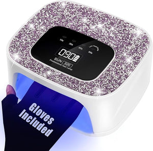 UV LED Nail Lamp Dryers Cordless 168W Diamond UV Light for Gel Nails PolishFast Curing Colored Poly Builder Gel Lamp with Sensor 4 Timer Touch Screen 36 LEDProfessional Manicure Pedicure Art Tools