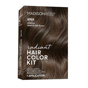 Madison Reed Radiant Hair Color Kit | 6NA Medium Ash Brown with Cool Smoky Undertones (Monza Brown) for 100% Gray Hair Coverage | Dimensional Permanent Hair Dye | PPD-Free &amp Ammonia-Free | 1 Pack