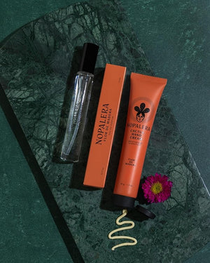 Nopalera Flor de Madera Gift Set ? Cactus Hand Cream and 10ML Eau de Parfum ? Clean Fragrance &amp; Hydration Duo ? Sunlit, Earthy, Vegan &amp; Cruelty-Free