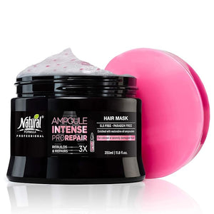 Natural FORMULA Ampoule Intense Hair Mask With Restoring Oils Nourish Strengthen and Moisturize Dry and Damaged Hair - Paraben and SLS Free Mask - 11.8 Fl Oz