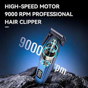 KEMEI 1670 Professional Hair Clippers for Men Cordless Barber Clipper with LED Display 9000 RPM Clippers for Hair Cutting with Charging Base