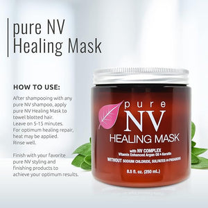 Healing Mask Deep Conditioner Hair Mask To Revitalize &amp; Soften Hair, Made From Natural Vitamins &amp; Minerals, Keratin, Collagen &amp; Argan Oil Infused To Repair, Restore &amp; Strengthen 8.5 Oz