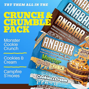 Anabar Protein Bar Variety Packs The Protein-Packed Candy Bar World's Best Tasting Protein Bar No Sugar Alcohols High Protein Amazingly Delicious 20 Grams of Protein (12 Bars Crunch &amp Crumb