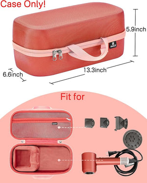 RAIACE Hard Storage Case Compatible with dyson Hair Dryer Travel Carrying Bag. (for sale is case only). - Black+Gray