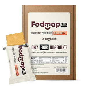 Fodmazing Fodmap Bars Low Fodmap Protein Bar Made with Four Simple Ingredients Gut Friendly IBS Friendly Snacks Amazing Taste Fodmap Approved (12 Bars Nuts About You)