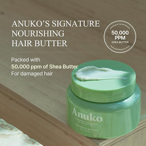 Nourishing Hair Butter for Damaged Hair, 6.7 oz, Shea Butter &amp; Green Tea, Korean Hair Care, Hair Treatment Mask, Vegan Protein