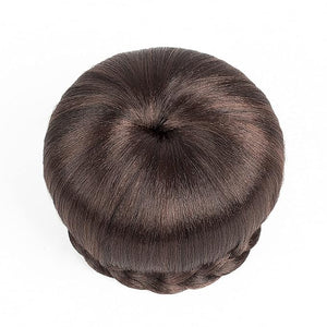 Hair Bun Pieces for Women 1 Pack Synthetic Bun Braided Ponytail Hair Extensions Women's Donut Curls Accessories for Women
