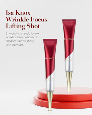 ISA KNOX Wrinkle Focus Shot - Eye Wrinkle Cream Set. Powerful Moisturizer for Fine Lines Elasticity Strengthening Serum for Face and Eyes Neck 3.1 fl oz Pack of 3