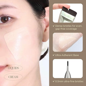 Korean Piccasso Brush FB11 Spatula Brush ? Professional Foundation Brush for Liquid Makeup Flat and Soft Bristles for Seamless Application Ideal for Liquid Foundation and Cream Face Makeup