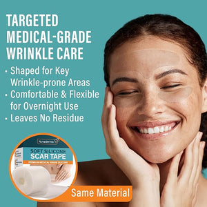 NUVADERMIS Silicone Forehead Wrinkle Patches - Anti Aging Wrinkle Patches for Face Overnight Use - Reduces Fine Lines and Wrinkles (Forehead 6 Pack)