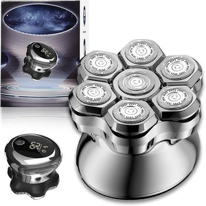 Head Shavers for Bald MenMagnetic Head ShaverWaterproof Wet Dry ShavingElectric Bald Head RazorLED DisplayCordless Rechargeable 7D Shaver for Scalp/Face/Beard with Type-C Charge