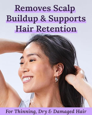 Micro Exfoliating Mask for Scalp &amp; Hair - Keranique Clarifying Scalp Scrub for Women - Cleansing &amp; Moisturizing Scalp Detox Conditioner - Creates Foundation for Fuller Growth - Hair Mask &amp;