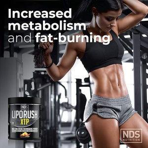 NDS Nutrition XTP Thermogenic Fat Burner with L-Carnitine - Energy Focus and Appetite Control - Extreme Thermogenic Fat Burning Powder Weight Loss - Strawberry Lemonade (45 Servings)