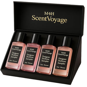 Women's Designer Perfume Sampler Set (4 or 8 bottles, 9 ml each) - Sample Perfumes for Women - Women's Perfume Samples Gift Set with Gift box and Travel Pouch