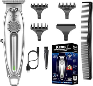 KEMEI Professional Beard and Hair Trimmer for Men Cordless T-Blade Trimmers Electric Hair Clippers for Barbers and Stylists All Body Grooming Model 1949
