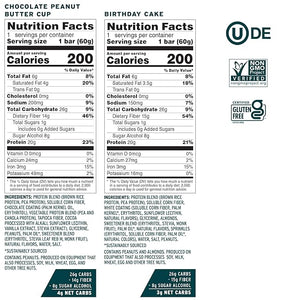 No Cow High Protein Bars Dipped Variety Pack - Healthy Snack 20g Vegan Protein High Fiber Low Sugar Keto Friendly Dairy &amp Gluten Free (12 Count)