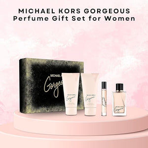 Michael Kors Gorgeous for Women - 4 Pc Gift Set 3.4oz EDP Spray