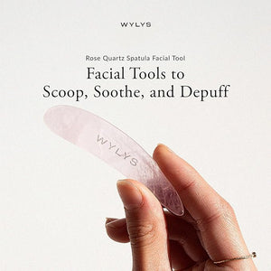 Spatula Facial Tool ? 100% Natural Stone Dual-Purpose Skincare Tool | Gua Sha for Face Massage &amp; Circulation | Spatula for Creams &amp; Balms | Perfect for Gifting (Rose Quartz)