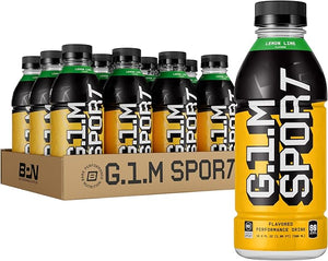 BARE PERFORMANCE NUTRITION G.1.M Sport Ready to Drink Endurance Fuel ? Fast-Digesting Carbs &amp; Electrolytes ? Lemon Lime ? 12 Pack Bottles for Race Day Hydration, Marathon &amp; Triathlon