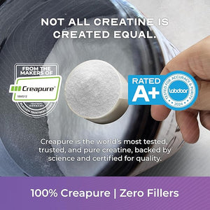 Muscle Feast Creapure Creatine Monohydrate Powder Vegan Keto Friendly Gluten-Free Easy to Mix Muscle Recovery Supplement Trusted Creatine for Muscle Growth Flavored Creatine Natural Grape 300g
