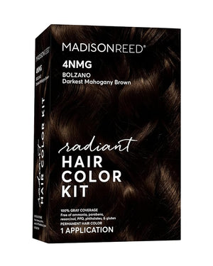 Madison Reed Radiant Hair Color Kit | 4NMG Darkest Chocolate Brown with Warm Mahogany Tones (Bolzano) for 100% Gray Hair Coverage | Dimensional Permanent Hair Dye | PPD-Free &amp; Ammonia-Free | 1 Pac