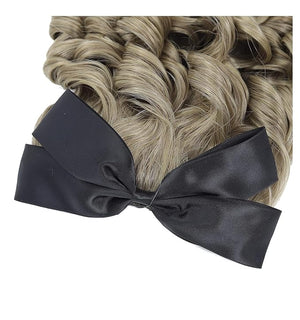 Regency Ponytail Hairpiece with Bow Spiral CurlHistorical Colonial Lady Costume (Blonde) 4/24#