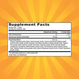 Nature's Secret Super Cleanse Extra Strength Toxin Detox &amp Gentle Elimination Body Cleanse Digestive &amp Colon Health Support - Stimulating Blend of 14 Herbs with Probiotics - 200 Tablets (Pack