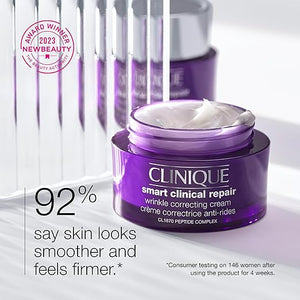 Clinique Smart Clinical Repair Wrinkle Correcting Anti Aging Face Cream With Hyaluronic Acid + Peptides For All Skin Types | Hydrating