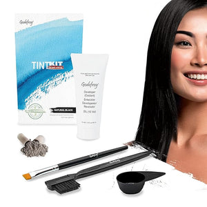 Godefroy Hair Color Tint Kit for 100% Gray Coverage, Natural Black, 20 Applications, Long-Lasting Root Touch-Up for Men &amp; Women, Pre-Measured Capsules, No Waste, DIY Salon-Quality Results at Home