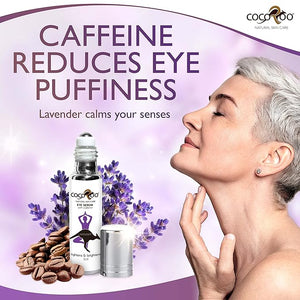 Caffeinated Eye Serum Nutrient-Dense 100% Pure Natural &amp Vegan (Lavender)