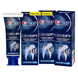 Crest Pro-Health Densify Toothpaste Daily Protection with Fluoride for Anticavity and Sensitive Teeth, 4.1oz (Pack of 3)