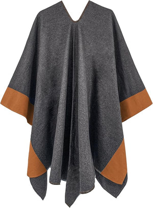 Moss Rose Women's Shawl Wrap Poncho Ruana Cape Open Front Cardigan Shawls for Fall Winter