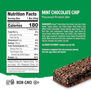 Ready¢ç Protein Bars - High-Protein Snack with 15g Whey Protein With Flaxseeds and Omega-3s for Sustained Energy Supports Lean Muscle and Recovery - Mint Chocolate Chip Bundle (15-Pack)