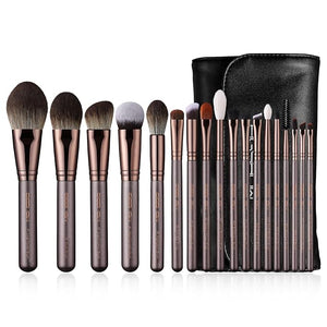 Professional Makeup Brush Set Eigshow Makeup Brushes Perfect for Foundation Face Powder Blending Blush Bronzer Eyeliner Eye Shadow Brows with Case Best Gift for Women Travel Kit(PRO 18pcs Coffee)