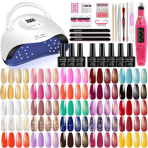 Nail Polish Kit with UV Light 25 Colors Gel Polish Starter Kit