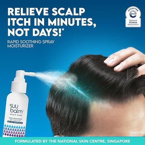 Suu Balm Dry Scalp Treatment Rapid Itch Relief Anti-Dandruff Scalp Spray Moisturizer Cooling Itchy Scalp Treatment for Flaky Sensitive &amp Psoriasis Cooling Menthol &amp 5 Ceramides 1.35 fl oz